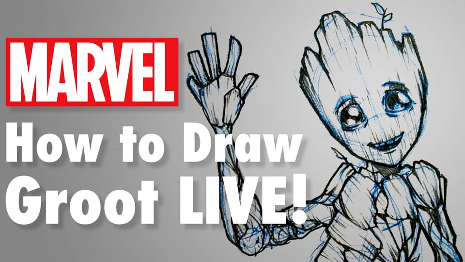 How to draw Groot